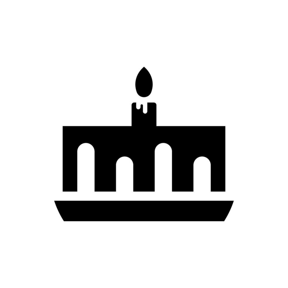 torta icona, logo isolato su bianca sfondo vettore