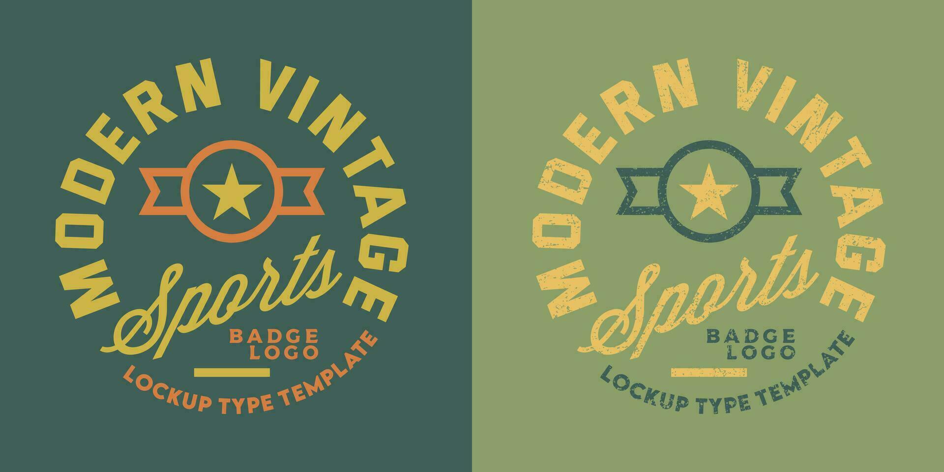 moderno Vintage ▾ gli sport logo modello nel il giro forma distintivo vettore