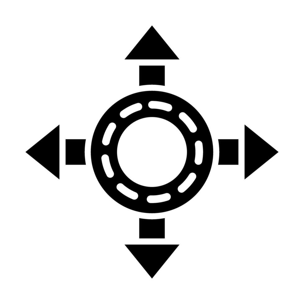 rotatoria vettore glifo icona design
