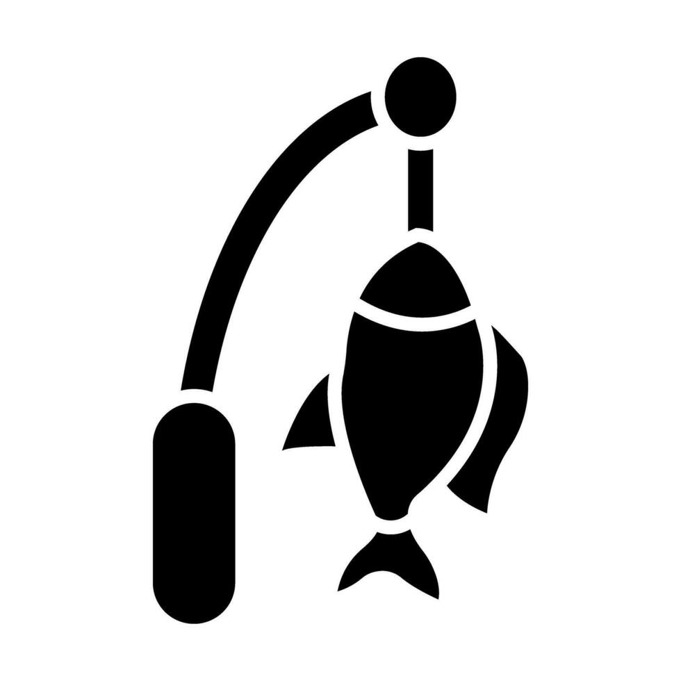 pesca vettore glifo icona design