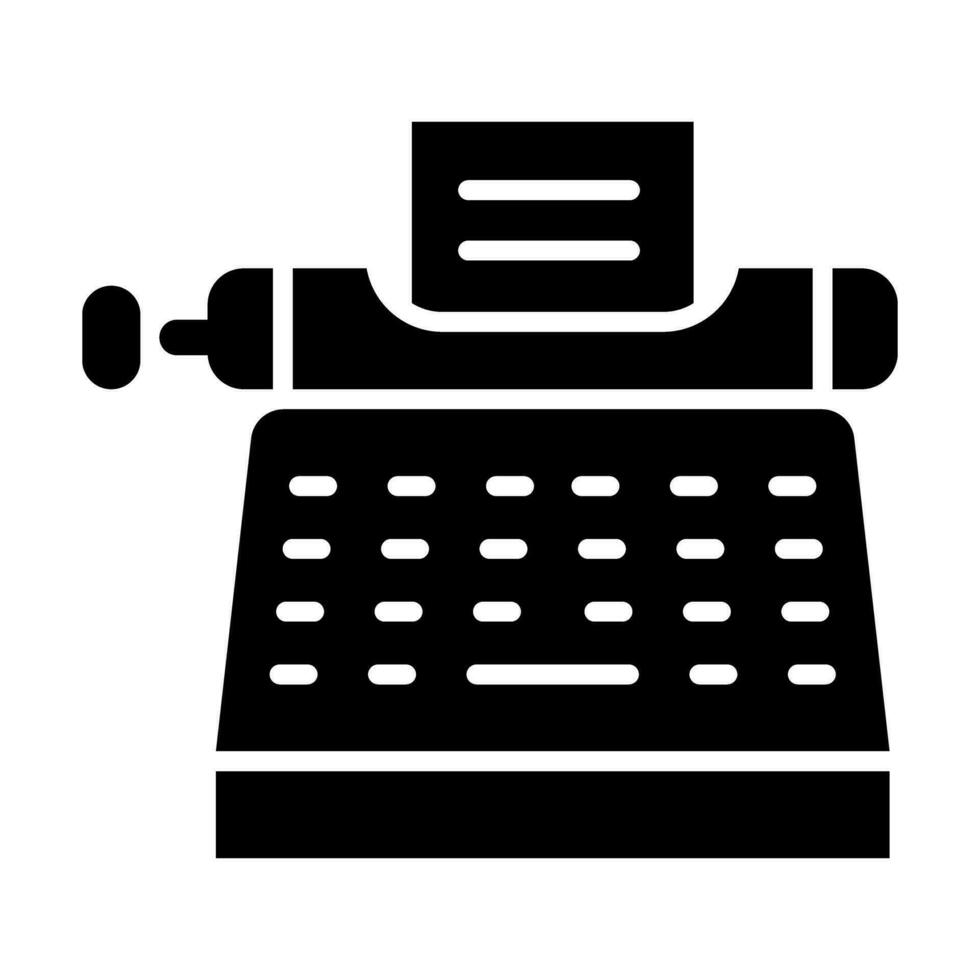 macchina da scrivere vettore glifo icona per personale e commerciale uso.