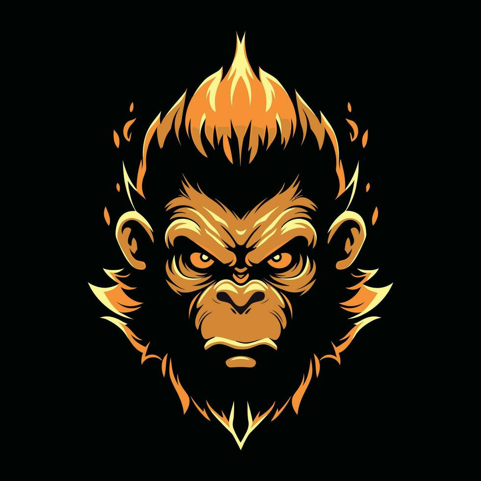 gorilla portafortuna logo per sport. gorilla maglietta design. gorilla logo. gorilla etichetta vettore