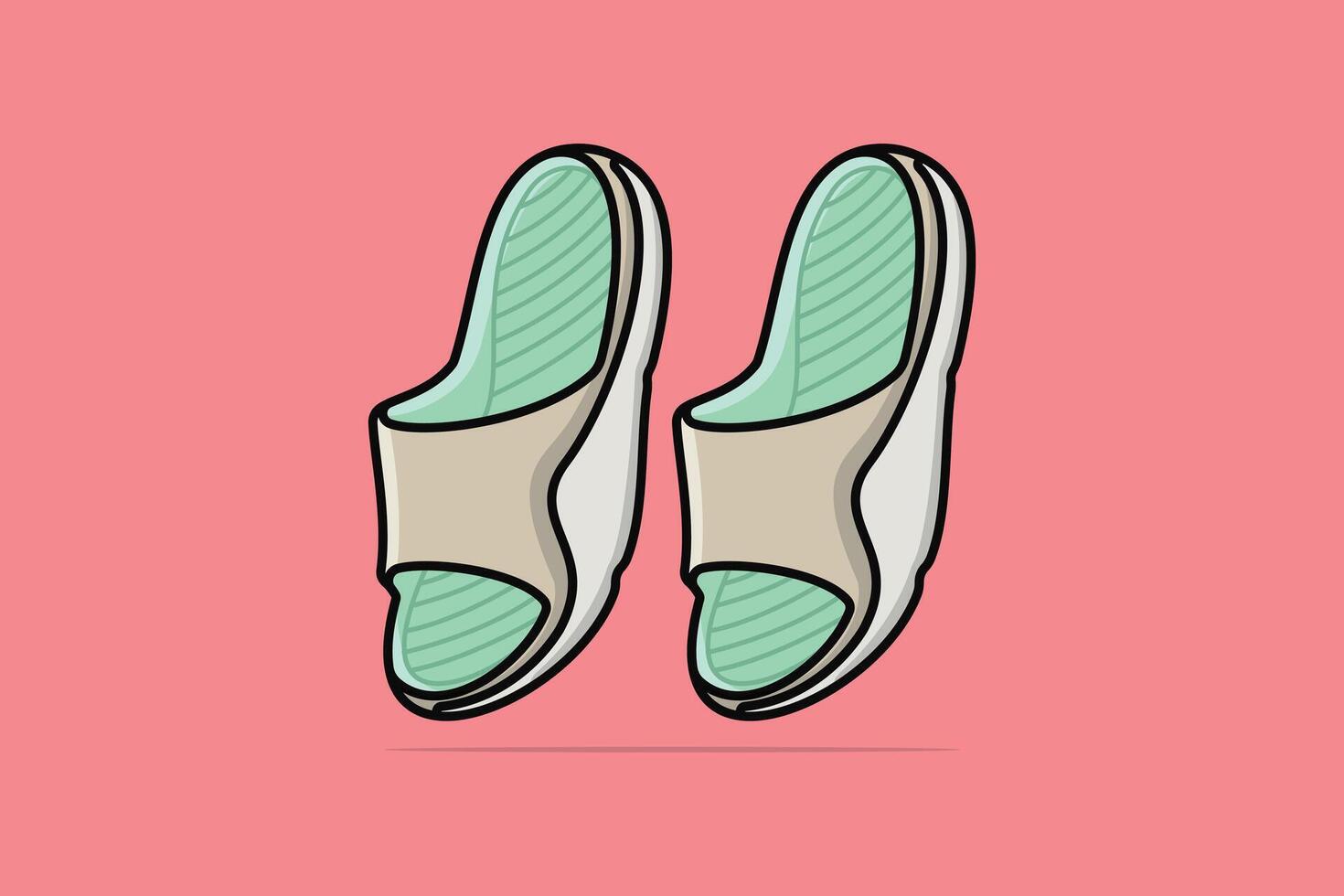 paio di uomini calzature pantofola scarpa vettore logo design. uomini moda oggetto icona concetto. colorato Flip flop, Flip flop icona, pantofola icona, scarpe, all'aperto scarpe vettore design.