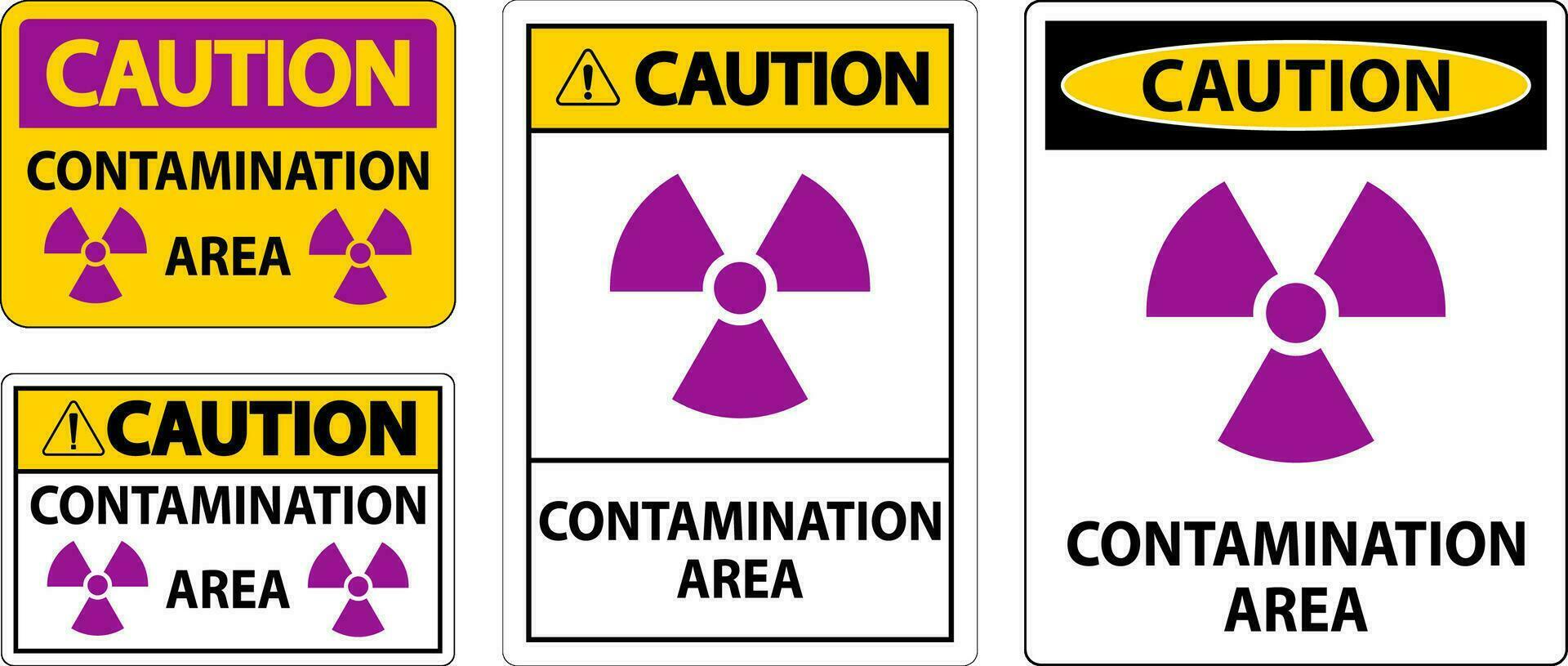 radioattivo materiale cartello attenzione contaminazione la zona vettore