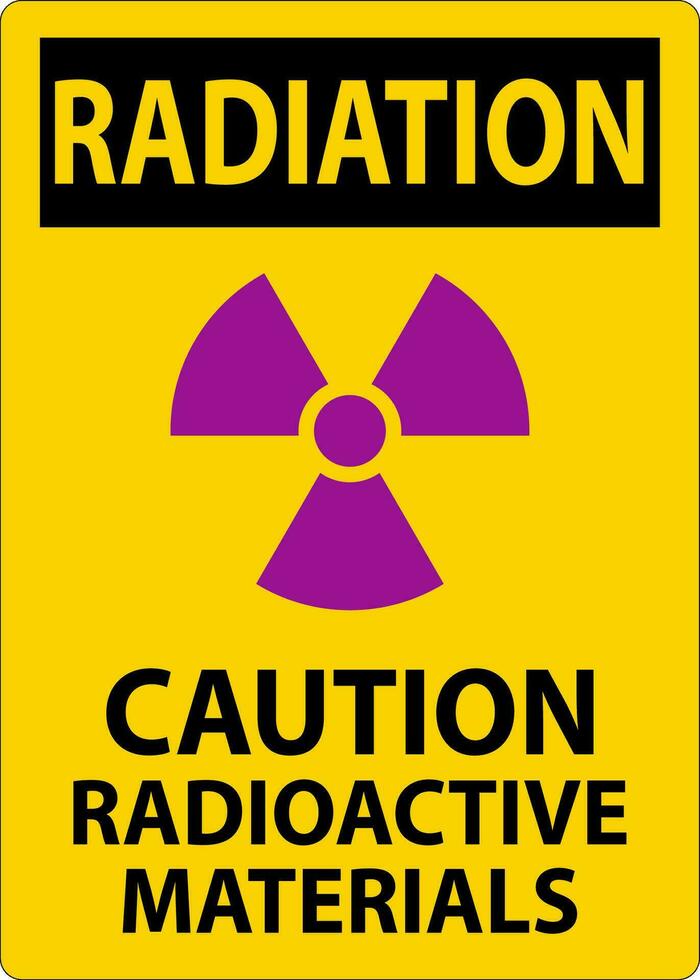 radiazione avvertimento cartello attenzione radioattivo materiale vettore