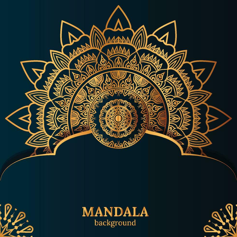 lusso mandala sfondo con d'oro arabesco modello Arabo islamico est stile. Ramadan stile decorativo mandala. mandala per Stampa, manifesto, coperchio, vettore