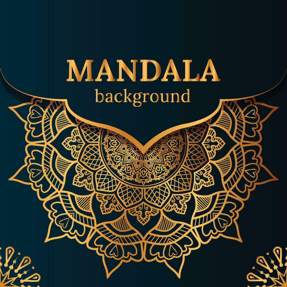 lusso mandala sfondo con d'oro arabesco modello Arabo islamico est stile. Ramadan stile decorativo mandala. mandala per Stampa, manifesto, coperchio, vettore