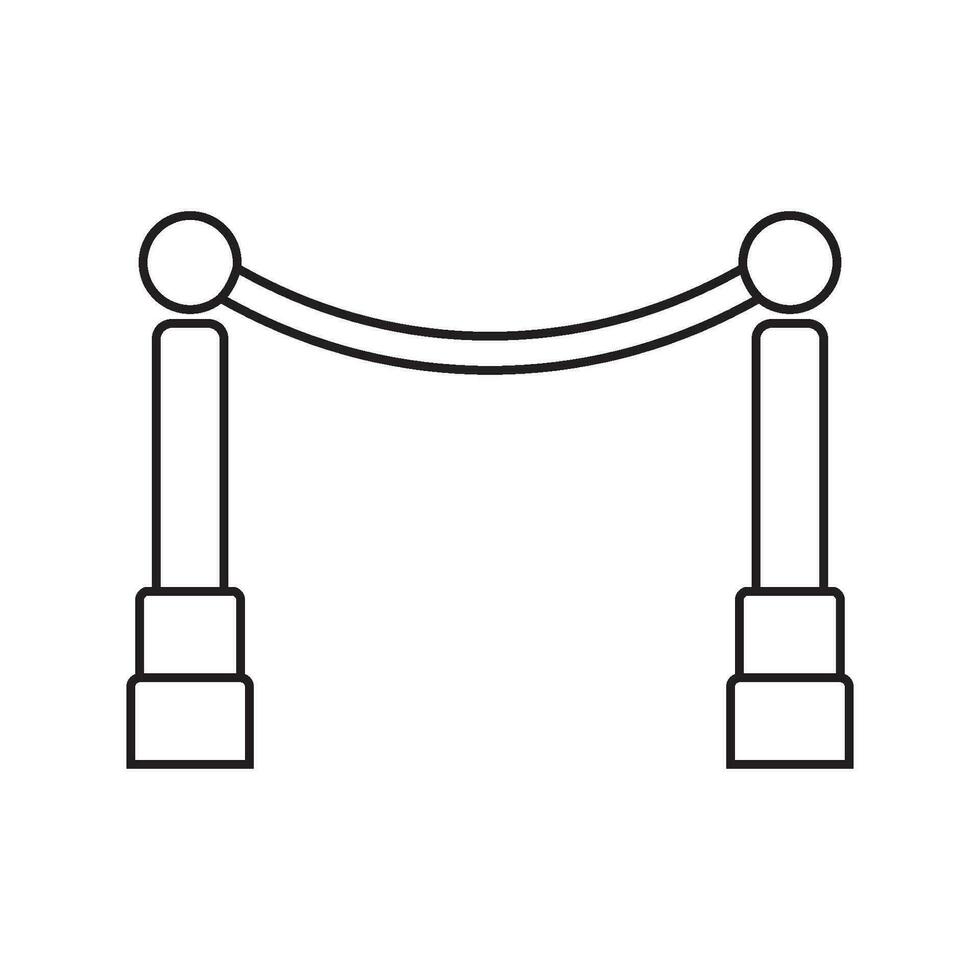 strada barriera icona vettore