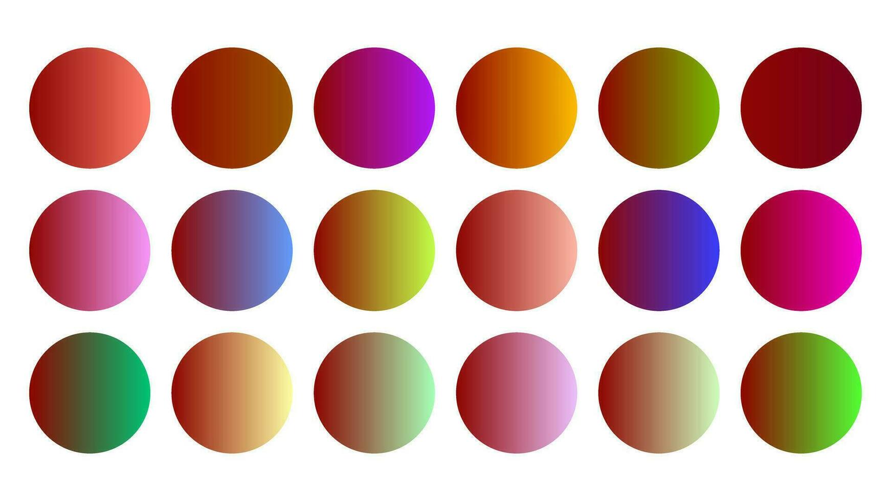 colorato rubino colore ombra lineare pendenza tavolozza campioni ragnatela kit cerchi modello impostato vettore
