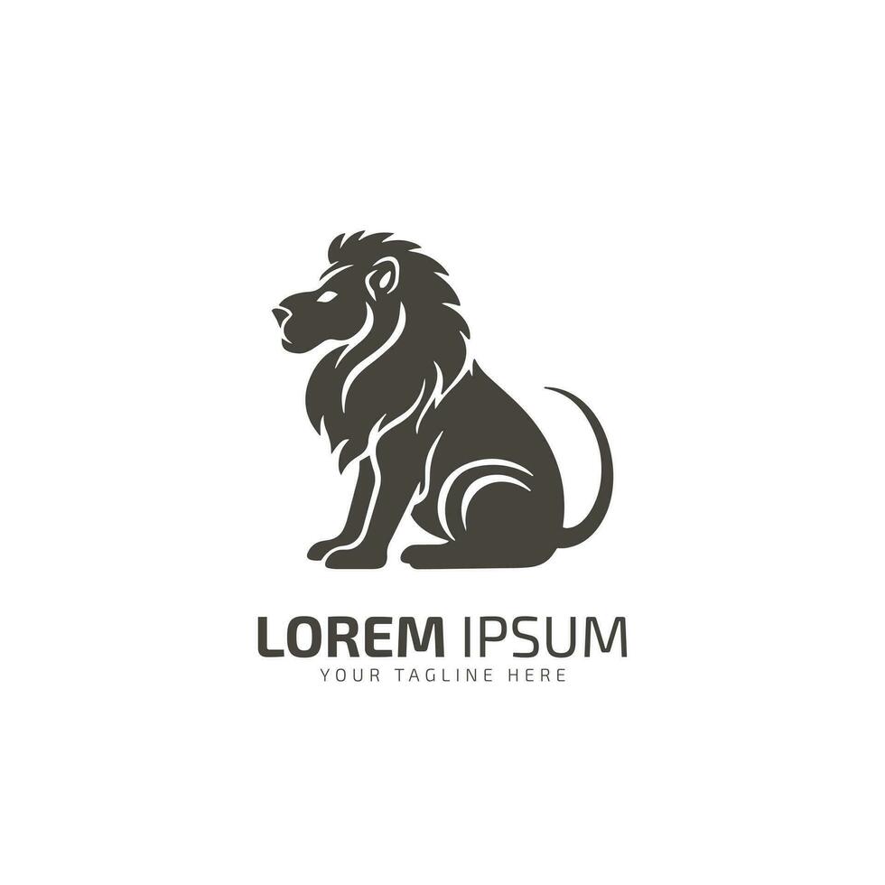 Leone logo vettore illustrazione, emblema design isolato su bianca sfondo