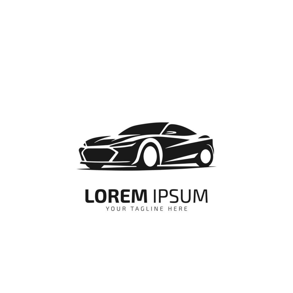 auto logo icona auto silhouette auto isolato vettore illustrazione design