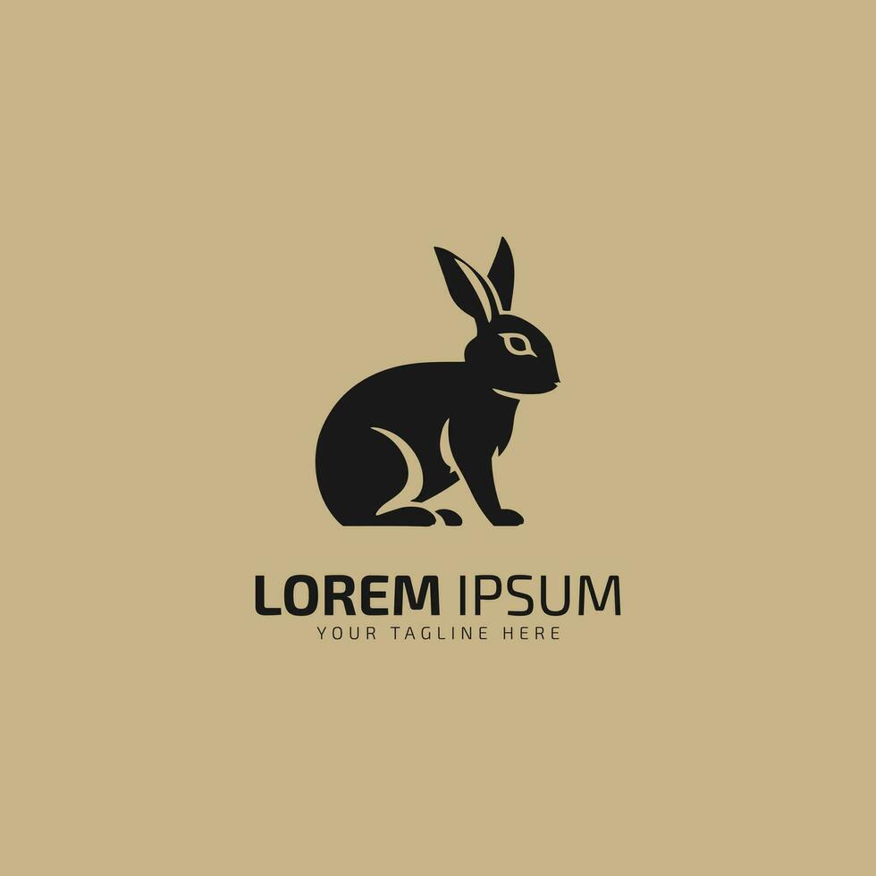 silhouette di Pasqua coniglietti logo, coniglio logo vettore icona isolato.