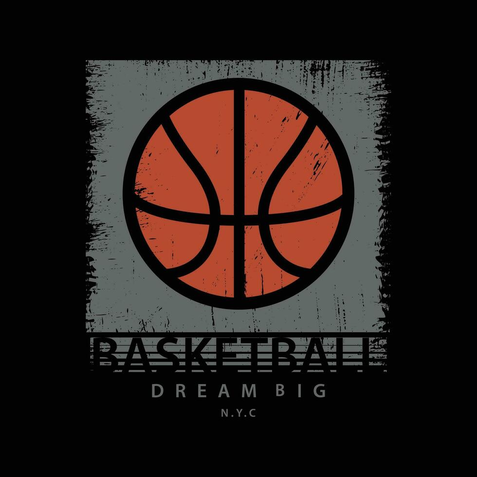 pallacanestro illustrazione tipografia per t camicia, manifesto, logo, etichetta, o abbigliamento merce. vettore