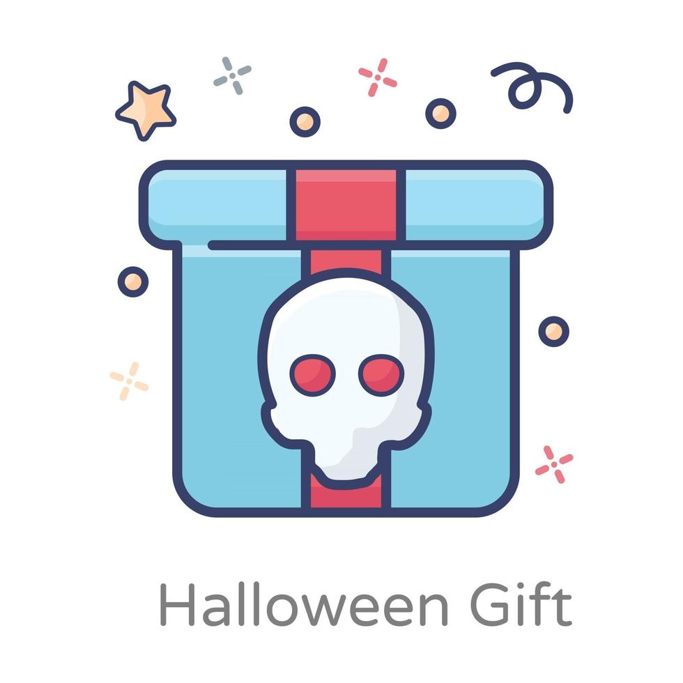 regalo spaventoso di halloween vettore