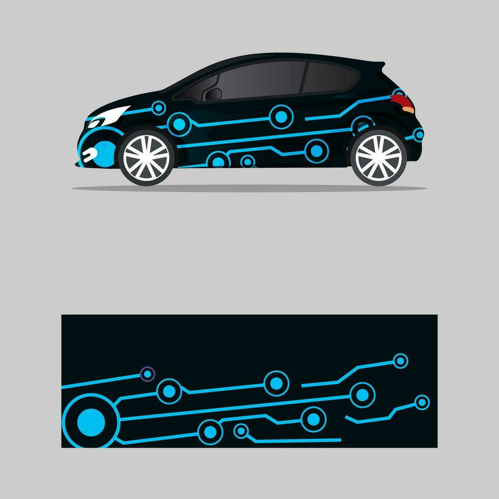 decalcomania involucro etichetta con il concetto di design vettore tecnologia