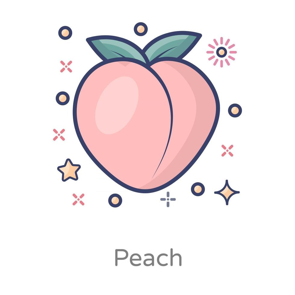 cibo deciduo di pesca peach vettore