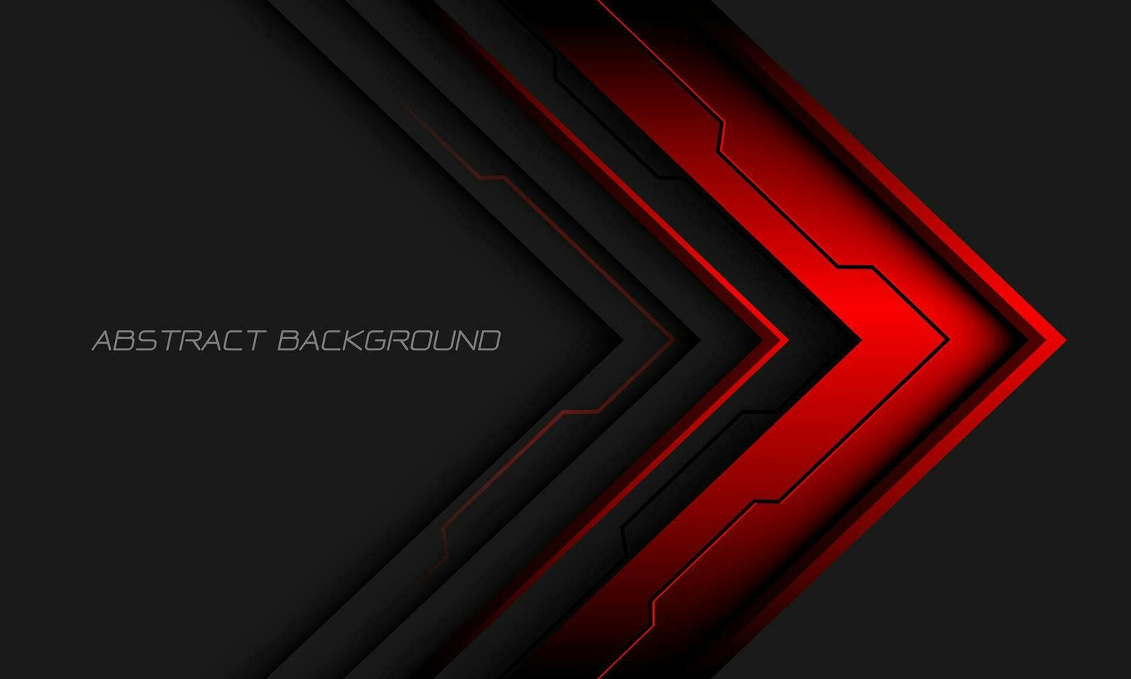 astratto rosso metallico freccia informatica direzione geometrico su grigio con vuoto spazio design moderno futuristico sfondo vettore