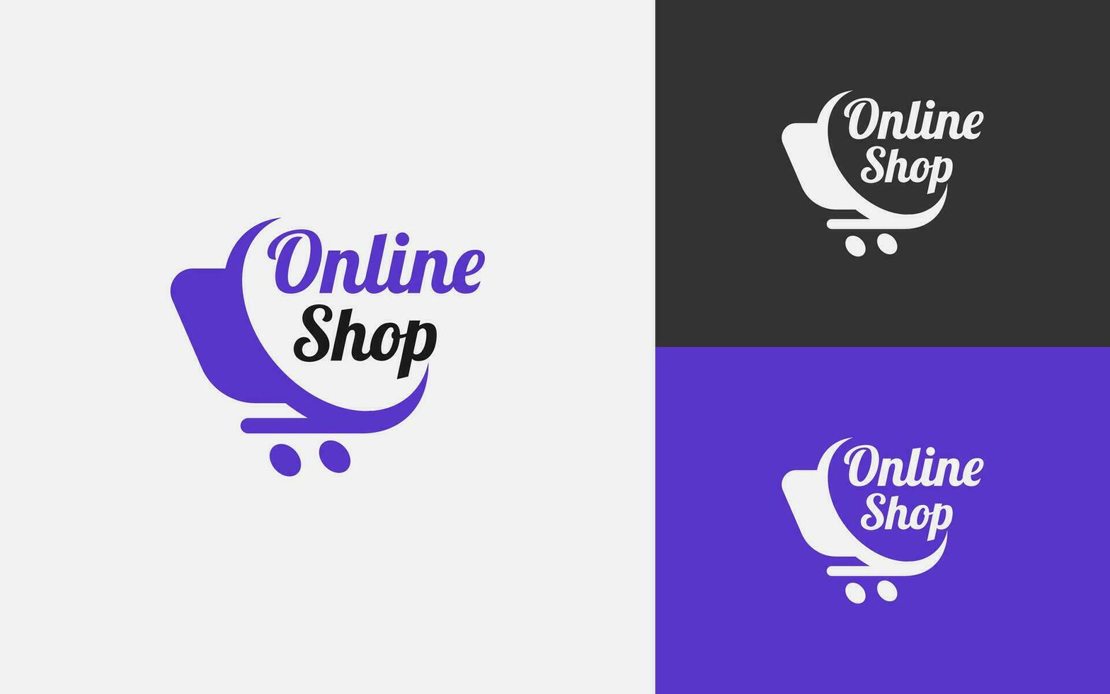 shopping logo design modello. logo in linea promozione marketing acquisti. shopping carrello logo design modello vettore