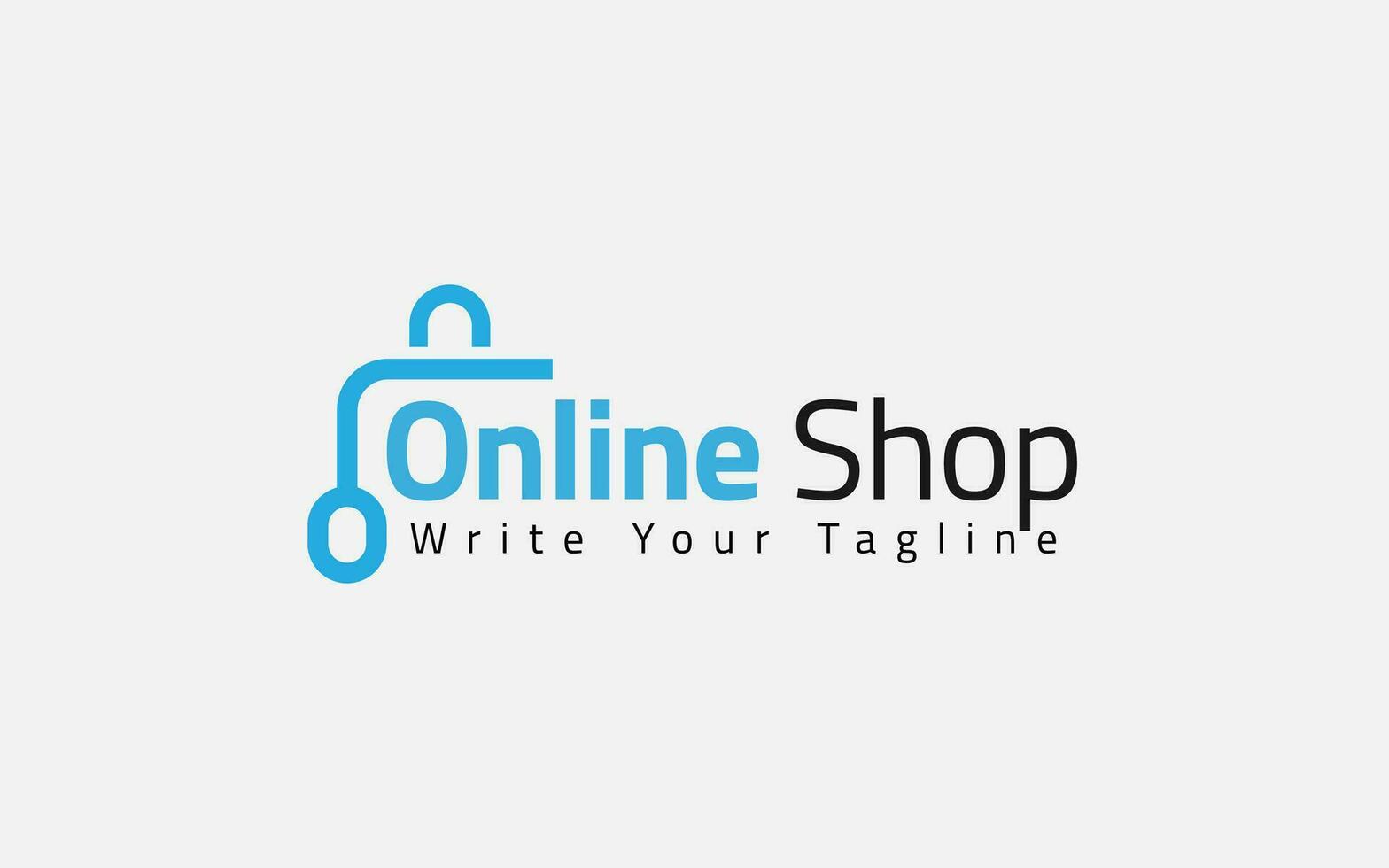 in linea shopping logo con topo. shopping logo vettore icona illustrazione design. logo design per e-commerce sito web.