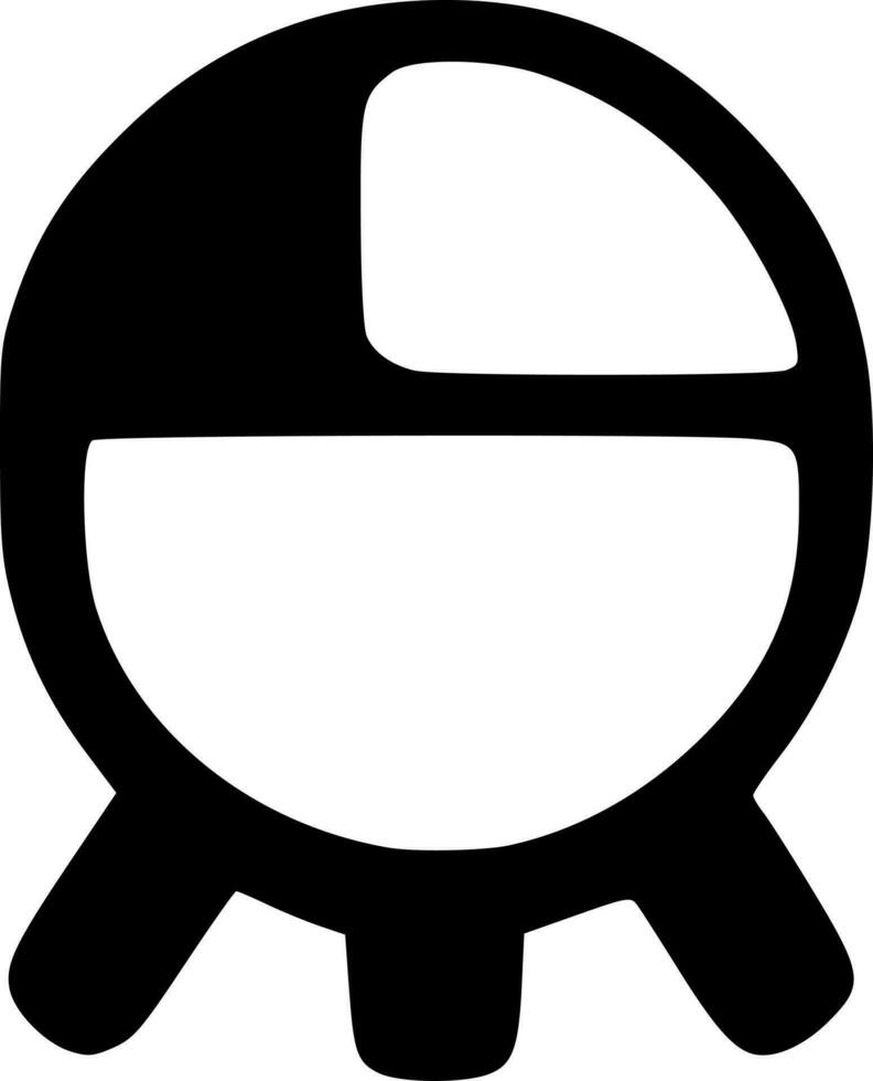 nero e bianca di icona forma vettore