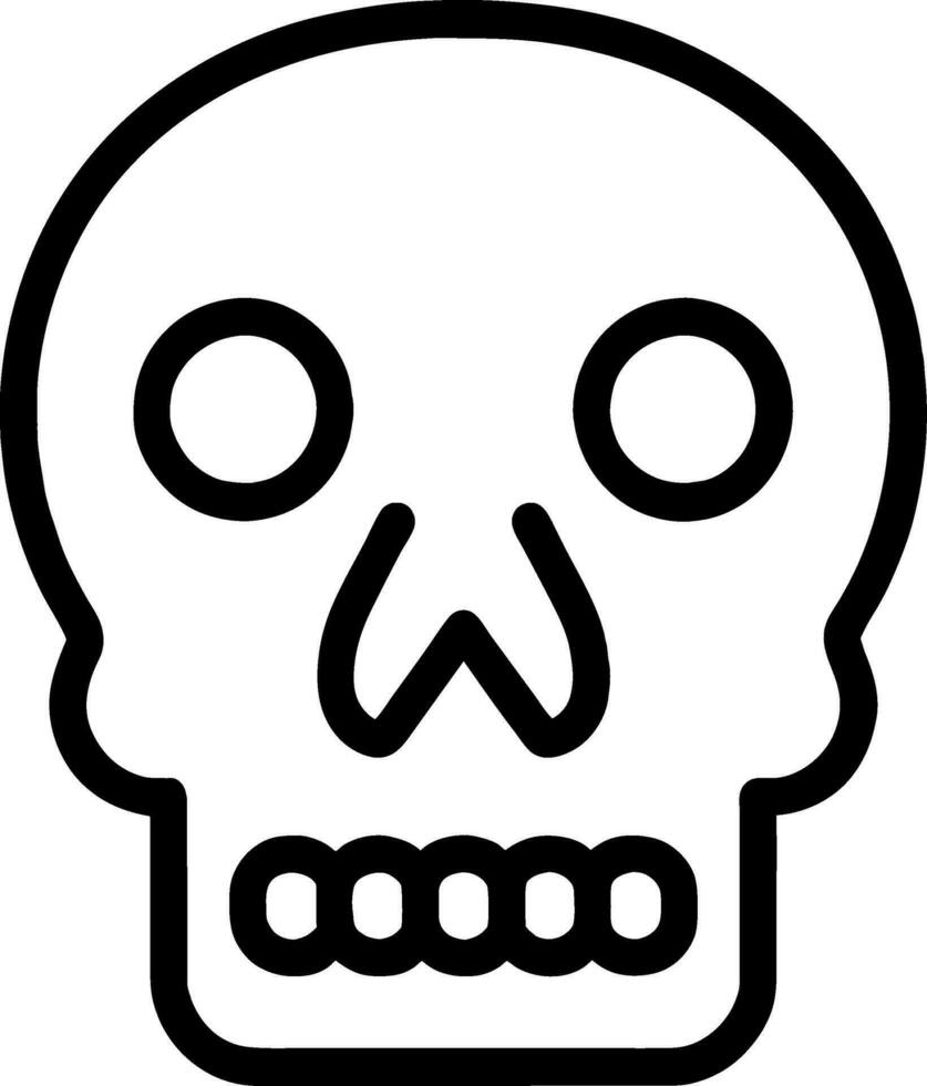 umano cranio , Morte o morto piatto vettore icona per Giochi e siti web
