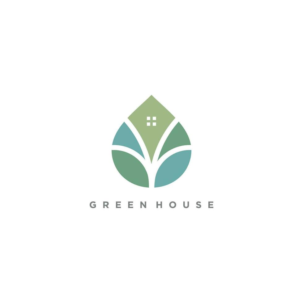 verde Casa logo design idea premio vettore