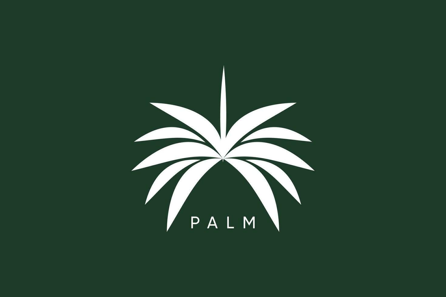 palma albero logo design vettore con moderno concetto