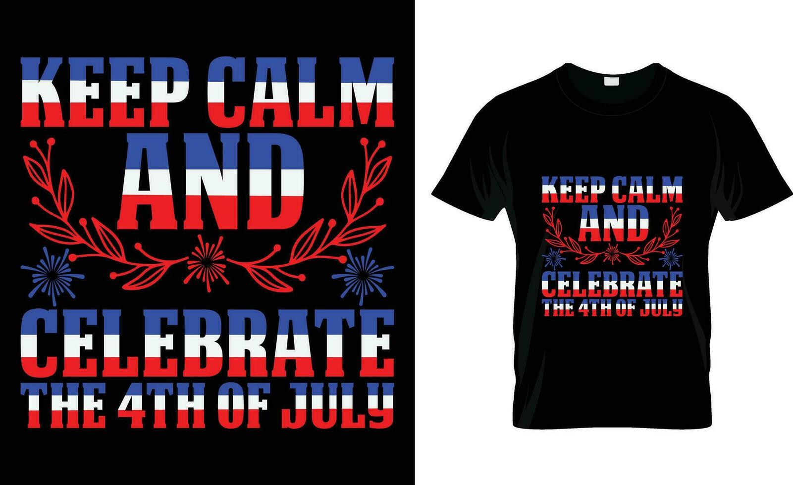 mantenere calma e celebrare il 4 ° di luglio maglietta vettore