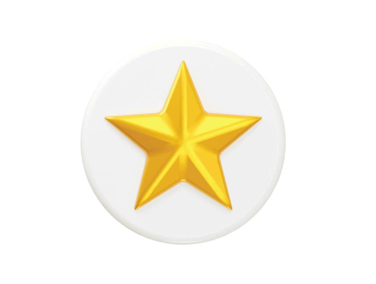 stella valutazione icona 3d vettore illustrazione