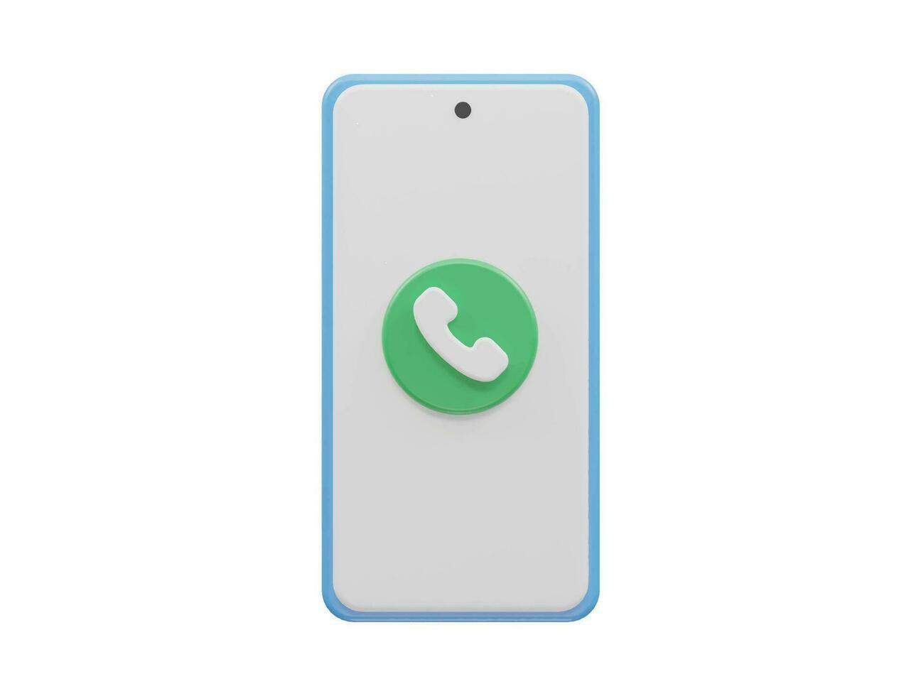 Telefono chiamata icona vettore 3d rendere trasparente
