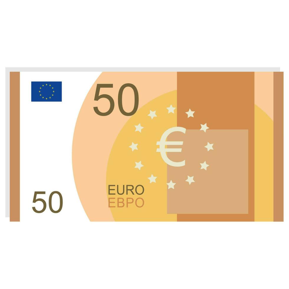 50 Euro icona. vettore illustrazione.