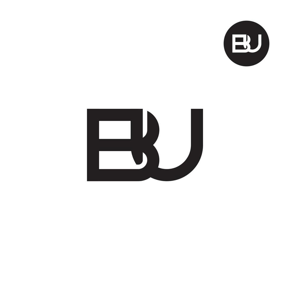 lettera bu monogramma logo design vettore