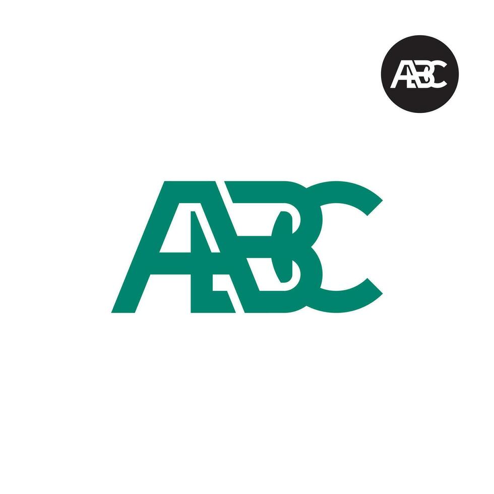 lettera abc monogramma logo design vettore