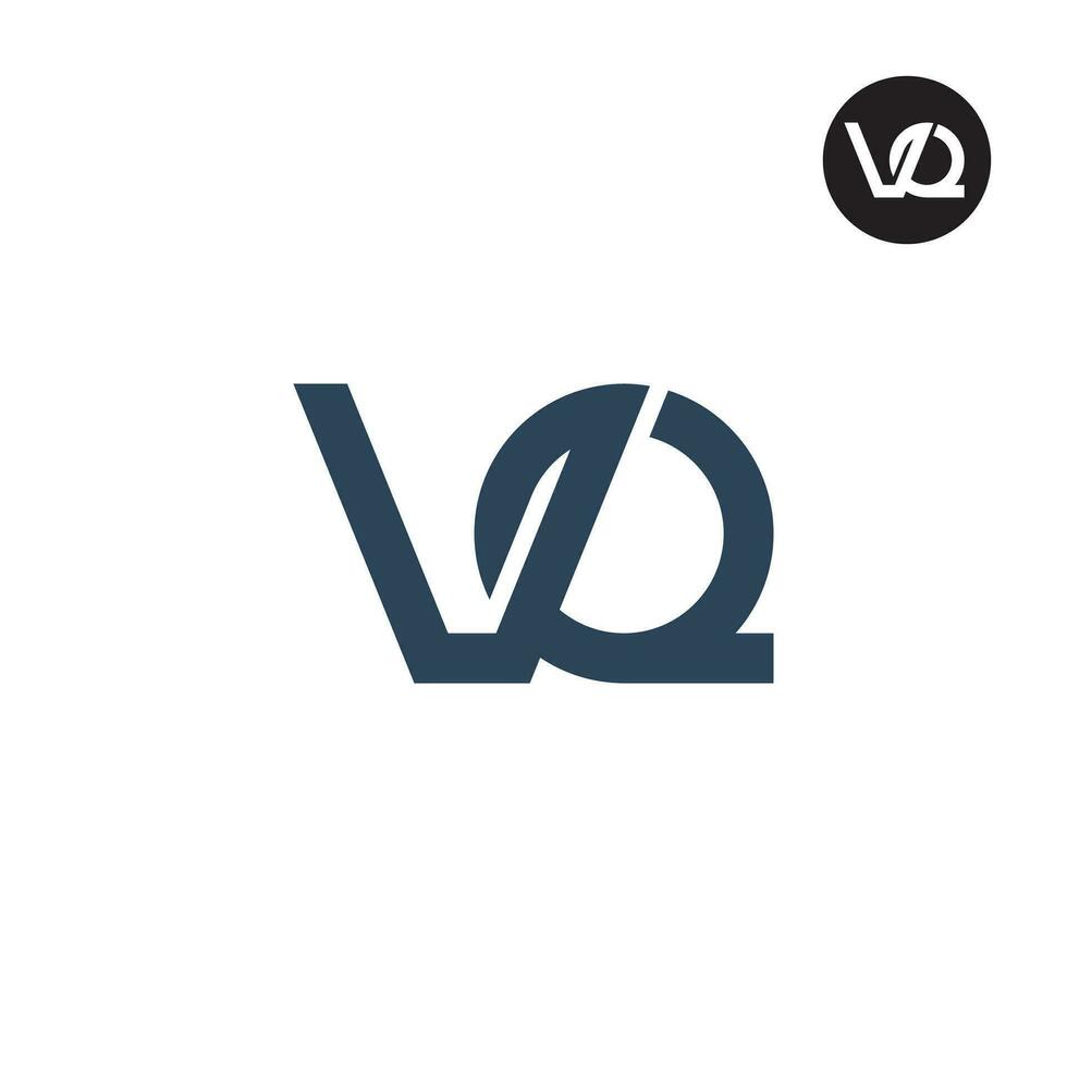 lettera vq monogramma logo design vettore