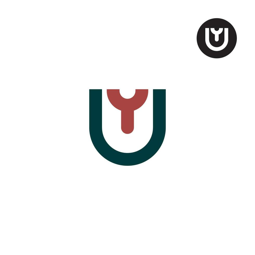 lettera uy monogramma logo design vettore