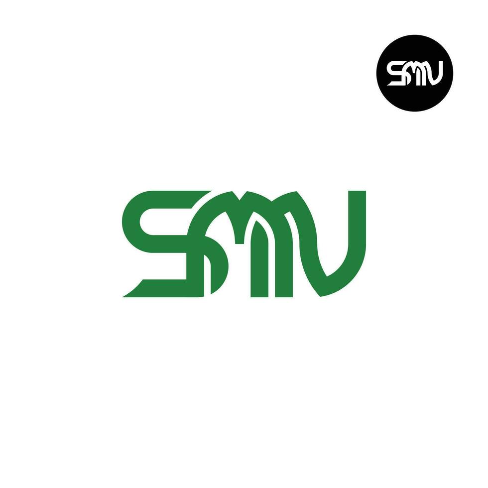 lettera smn monogramma logo design vettore