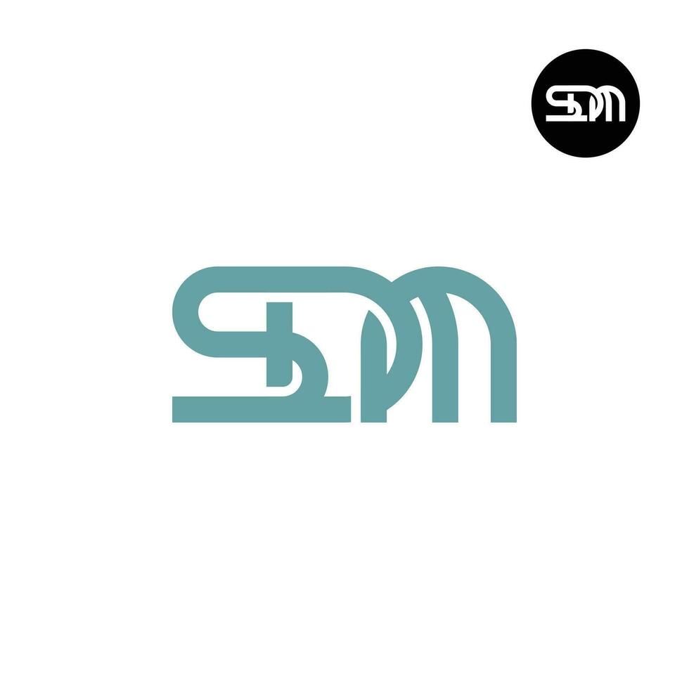 lettera sdm monogramma logo design vettore