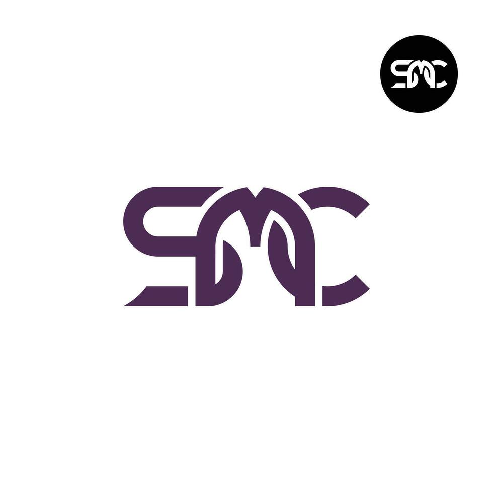 lettera smc monogramma logo design vettore