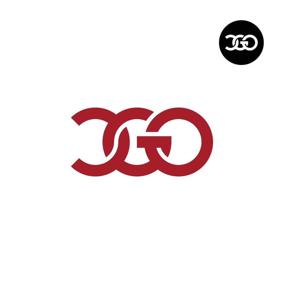 lettera cgo monogramma logo design vettore