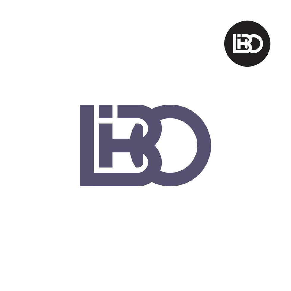 lettera Boi bio monogramma logo design vettore