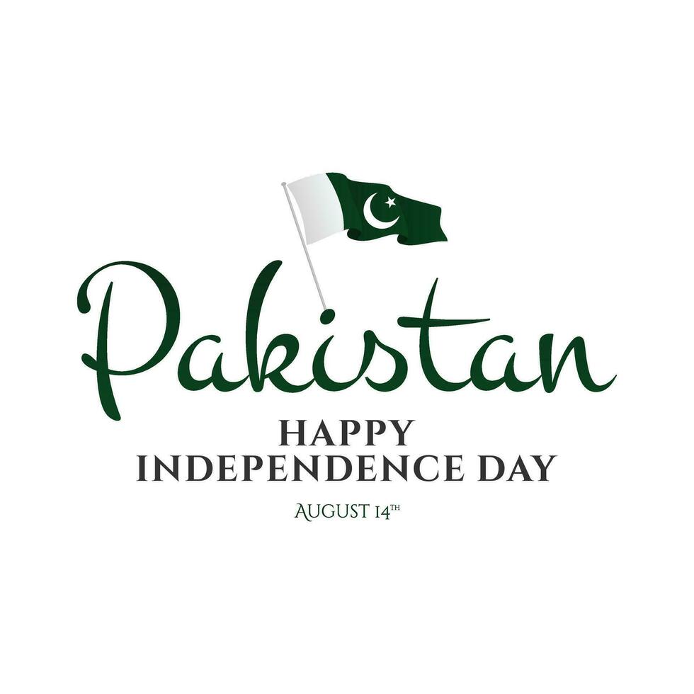 Pakistan contento indipendenza giorno vettore modello