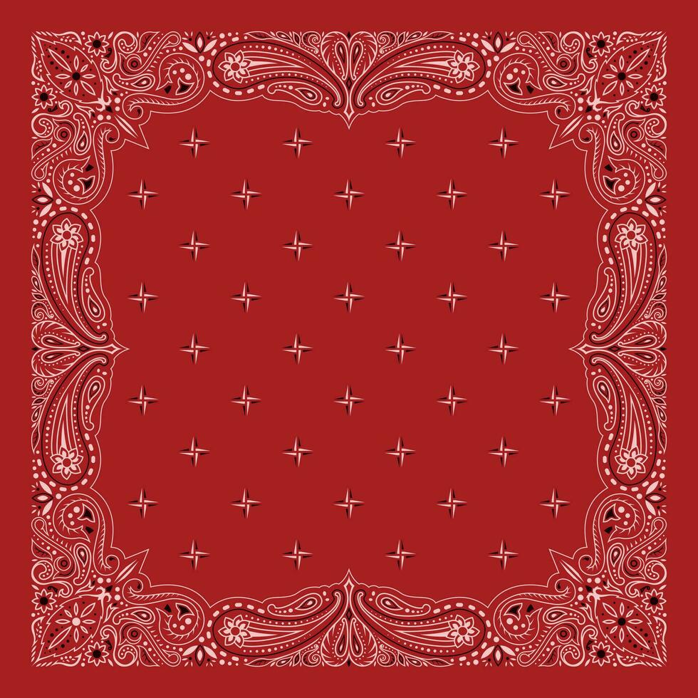 semplicemente bandana decorato con bianca nero geometrico ornamento Linee quello può essere applicato per tessuti di vario colori vettore