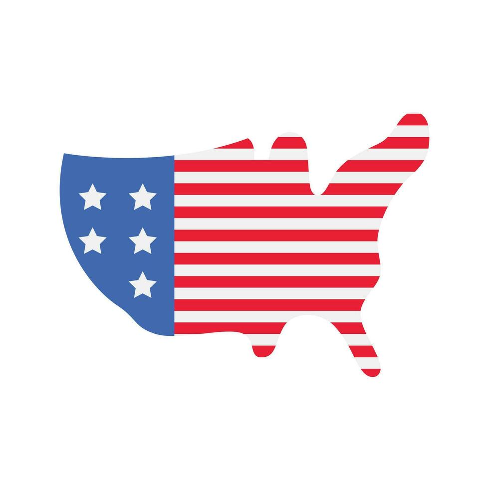 4 ° di luglio elemento su isolato bianca sfondo. blu 4 ° di luglio, Stati Uniti d'America indipendenza giorno elemento design con patriottico elementi vettore