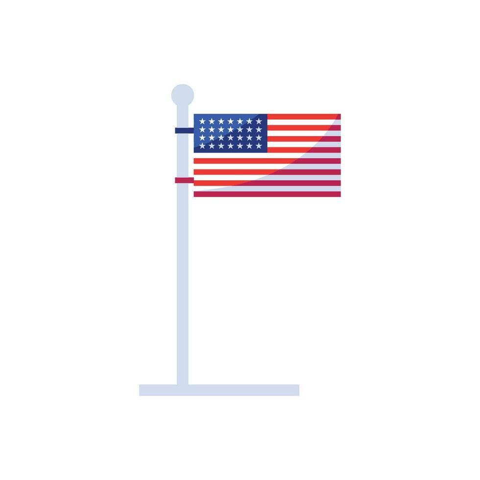 patriota giorno piatto illustrazione design evento Stati Uniti d'America vettore
