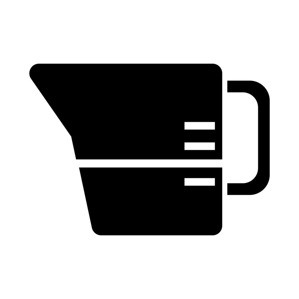 caffè in teiera bere icona di stile silhouette vettore