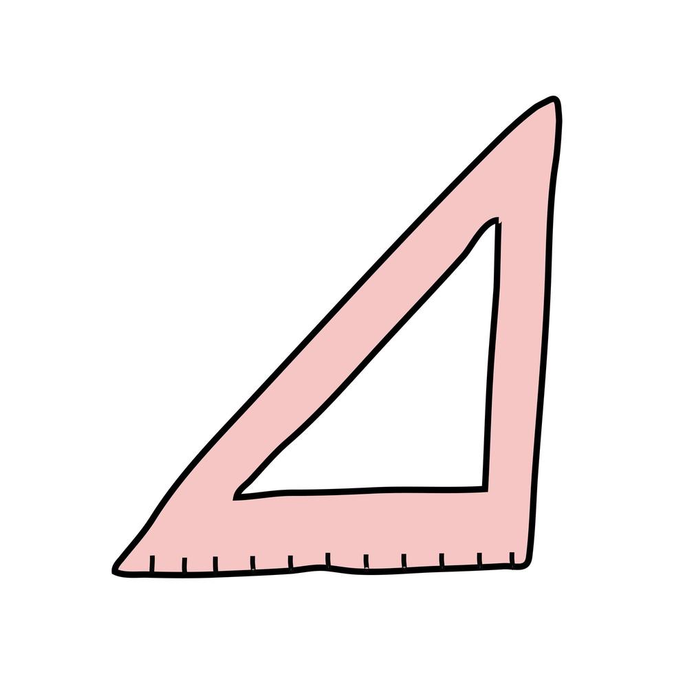 icona di stile a forma libera della regola del triangolo vettore