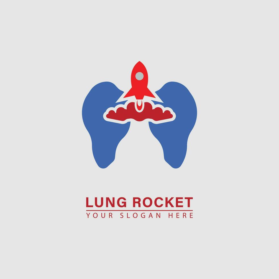 moderno vettore polmone razzo logo icona.