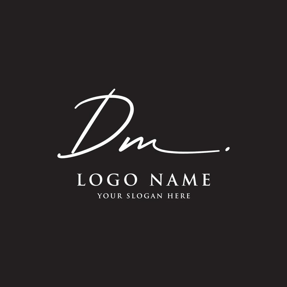 lusso e elegante manoscritto iniziali logo design. logo per firma , boutique , salone , bellezza , fotografia e moda. vettore