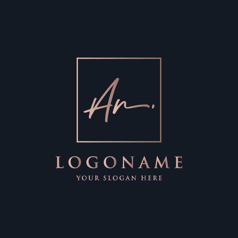 lusso e elegante manoscritto iniziali logo design. logo per firma , boutique , salone , bellezza , fotografia e moda. vettore