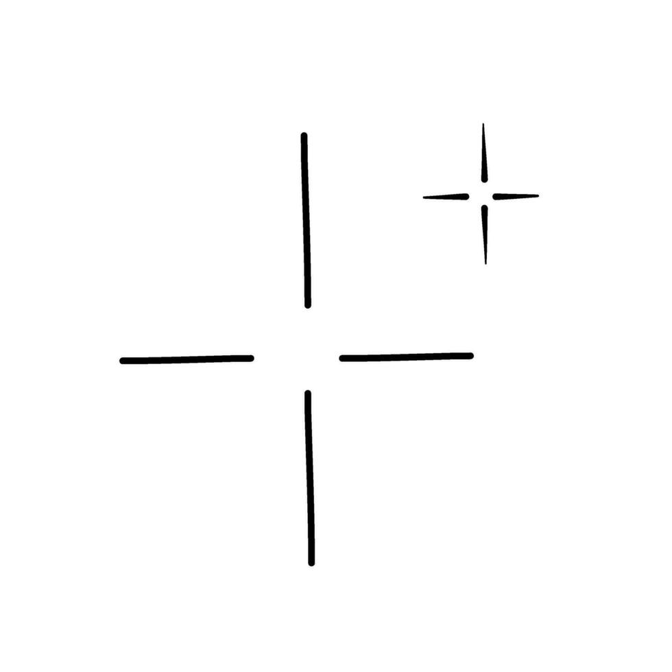 scintillare stella linea arte luccichio schema vettore